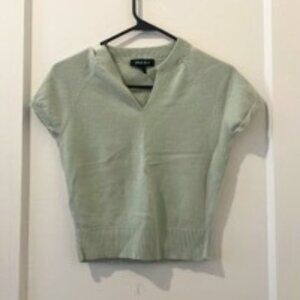 Cashmere Crop Sweater, Sea foam Green